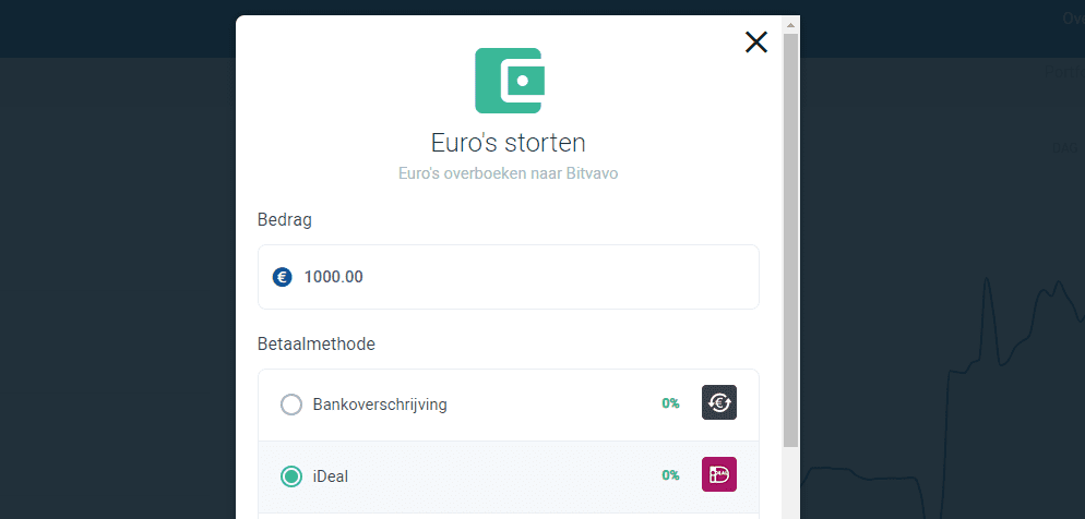 Cryptocurrency kopen met ideal - geld overmaken