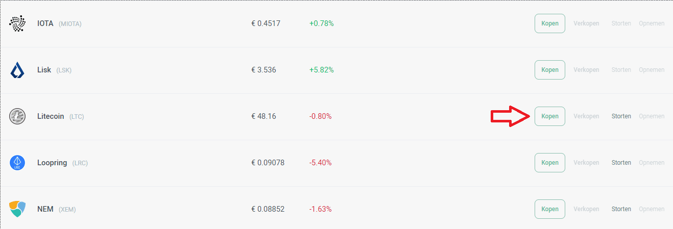 Cryptocurrency kopen met iDEAL – Litecoin kopen